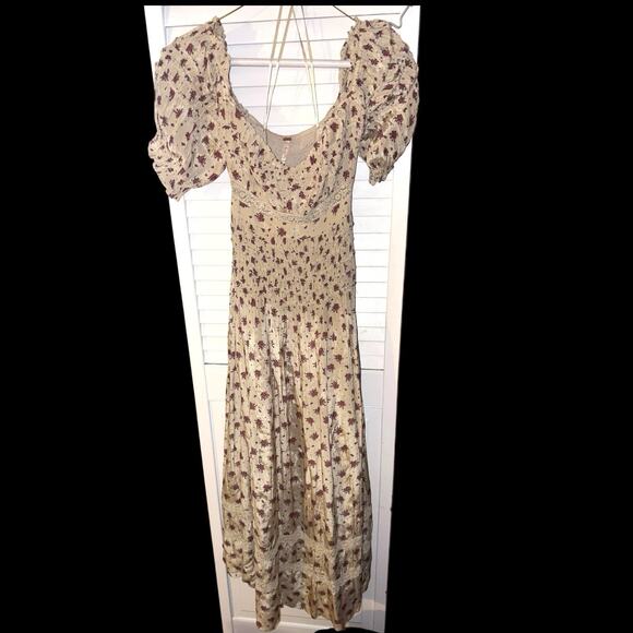Free People Bali Juniper Smocked Sundress Ditsy Floral Size 8 NWT - Picture 2 of 5
